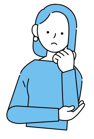 お使いの入れ歯に悩む女性のイラスト