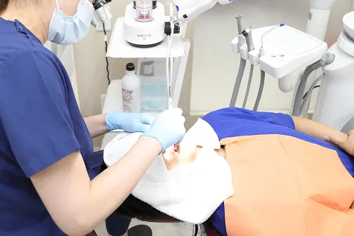 処置後のケア・修復の様子