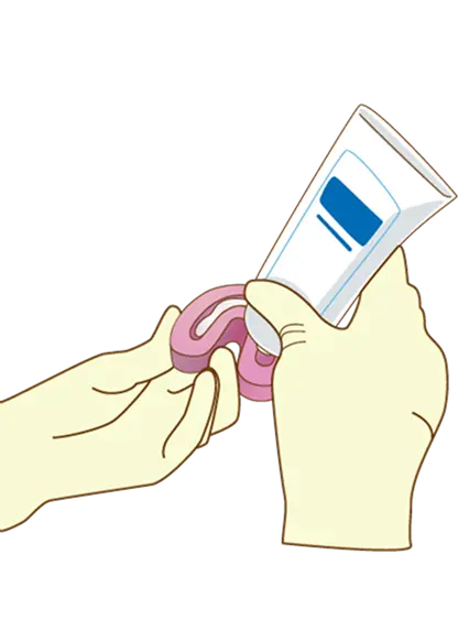 フッ素塗布しているのイラスト