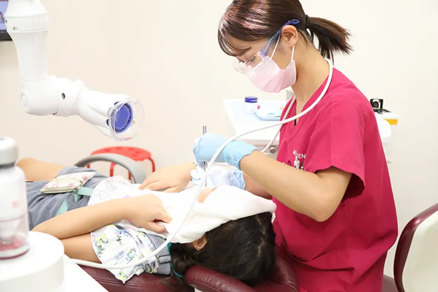 エアフローを用いたクリーニングの様子